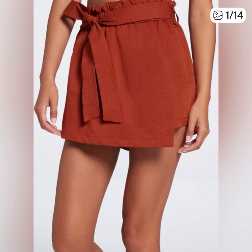 Calia Woven Paperbag Skort black Size Med NWT - Picture 3 of 5